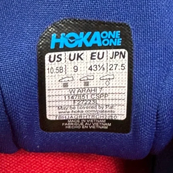 Hoka Athletic Shoes in Blue, Yellow, and Pink - Picture 7 of 8